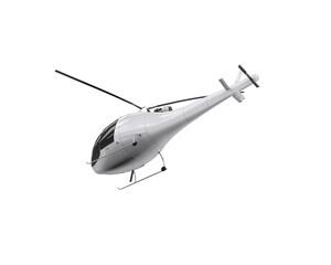 Helicopter isolated on background. 3d rendering - illustration