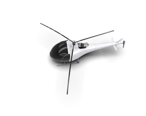 Helicopter isolated on background. 3d rendering - illustration