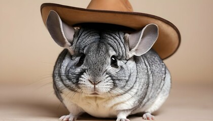 A-Chinchilla-Wearing-A-Cowboy-Hat-