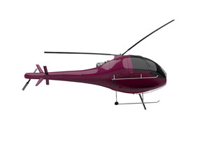 Helicopter isolated on background. 3d rendering - illustration