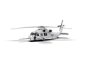 Helicopter isolated on background. 3d rendering - illustration