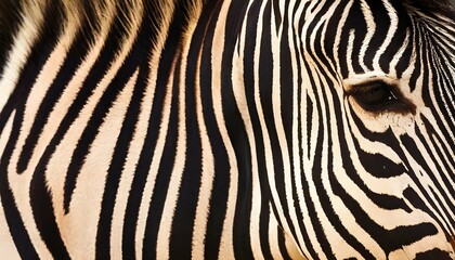 Fototapeta na wymiar A-Close-Up-Of-A-Zebras-Intricate-Stripe-Pattern-