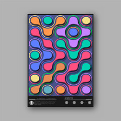 Colored abstract geometric pattern. A stylized template for a poster, billboard, interior design, T-shirt print. The idea of creative design