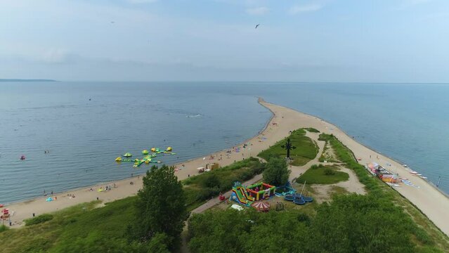 Headland Rewa Cypel Rewski Aerial View Poland