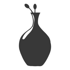 Silhouette Scandinavian Unique Vase black color only