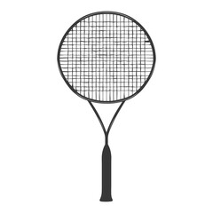 silhouette tennis outdoor racket black color only