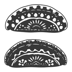 silhouette tortas mexican food black color only