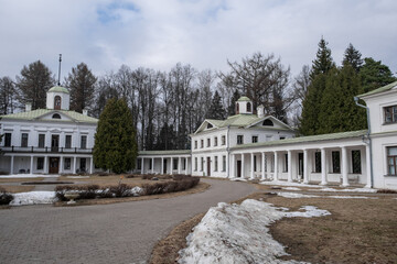 Serednikovo manor, mansion, palace, white building. arena in the Serednikovo estate in the Moscow...