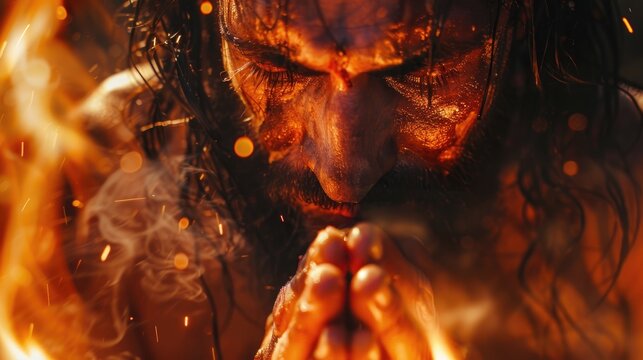 praying to jesus with passion and faith