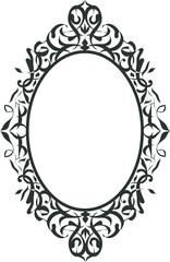 oval mirror. full vector illsutration.
