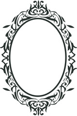 oval mirror. full vector illsutration.
