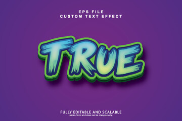 True 3d editable EPS text effect