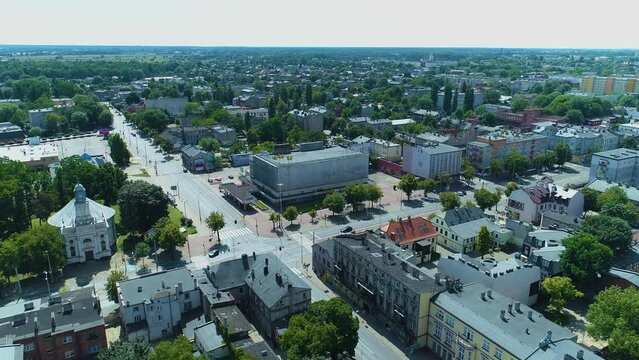 Center Three Crowns Pabianice Trzy Korony Aerial View Poland