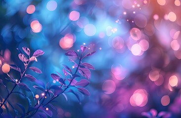 Blue and Purple Blurred Gradient Background - obrazy, fototapety, plakaty