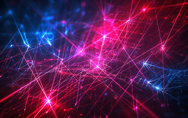 Dynamic Neon Light Network Visualization