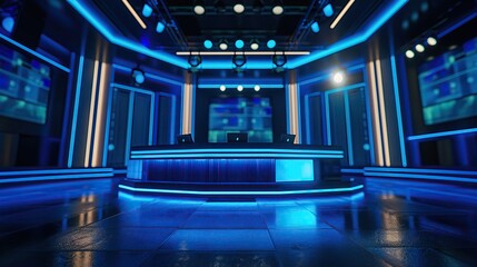 the studio of the news channel