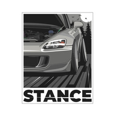 Stance Car Illustration