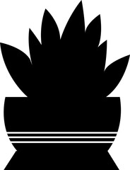 Potted plant Fill icon. Plant pot symbol vector element for infographic web ,mobile concept and web design. Houseplant flowerpot symbol. gardening sign. Nature icon isolated on transparent background.