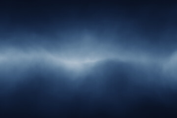 Realistic fog, blurred dark blue white light copy space illustration background. © robsonphoto
