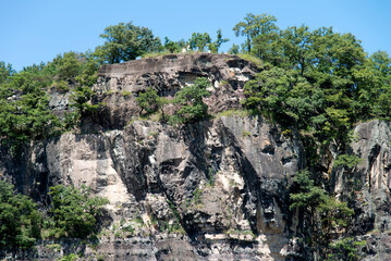 View of the cliff at the riverside