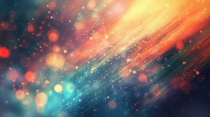 A colorful, blurry background with a lot of small dots