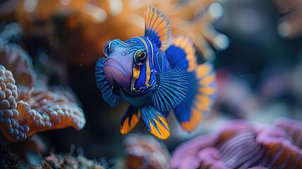 Fototapeta na wymiar Portrait of Stunning Betta Fish and Ornamental Fish with Amazing Colors