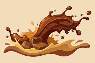 black-liquid-splashes-swirl-and-waves-with-drops-vector illustration 