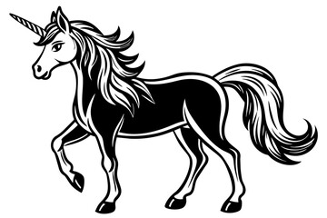 Obraz na płótnie Canvas horse silhouette isolated on white