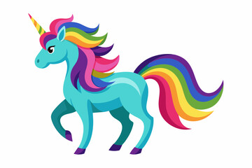 unicorn-color-vector illustration