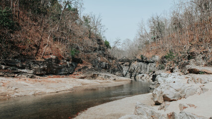 stream in the mountains. Obkhan national park chiangmai Thailand.