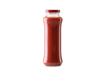 bottle of tomato juice isolated on white background