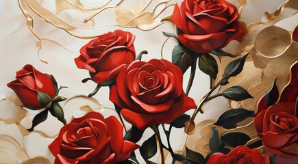 abstract background of red roses