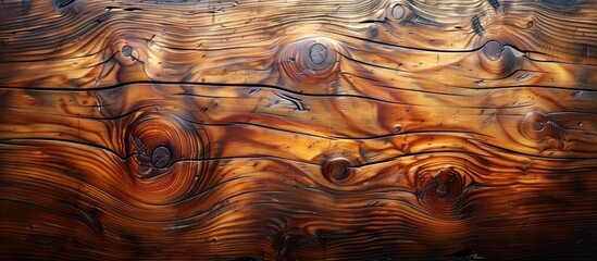 A closeup of a piece of wood displaying a beautiful swirl pattern, resembling art with hints of wildlife and terrestrial animals in the intricate design
