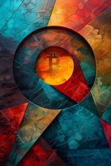 Cosmic Bitcoin A Surreal Interplay of Abstract Art Styles Reflecting the Transformative Impact of Cryptocurrency on Finance