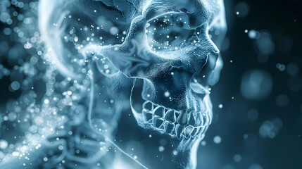 Detailed Radiographic Anatomy Study Hyper D Render with Cinematic Photographic Style