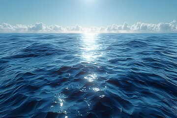Sun Shining Over Ocean Water