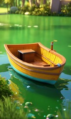 Obraz premium boat on the river