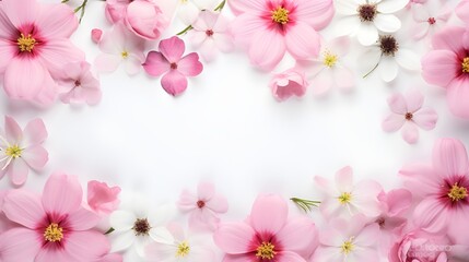 Fototapeta na wymiar Cherry Blossom flower patterned background. Flower texture background. Generative AI Pro Photo 