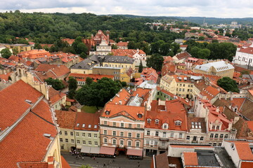 Obraz premium 02 07 2023 Vilnius Lithuania. Vilnius is the capital and largest city of Lithuania. It is located in the southeast of Lithuania on the Vilnius River.