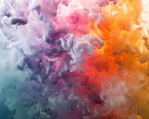 Abstract patterns created by smoke or dye diffusing in water