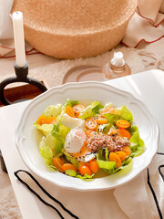 Healthy Tuna and boiled egg salad. Delicious food. Cooking recipes. Brunch. Healthy recipe. Healthy meal. Bruch menu. Vegan. Diet food. Healthy recipes. Easy home cooking. Simply delicious. 