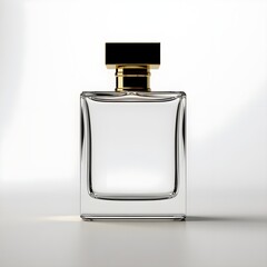 Mockup empty blank perfume bottle glass white. Generative AI Pro Photo
