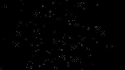 Brilliant stars in the moonlight. Scientific study of worlds. 3D. 4K. Isolated black background.