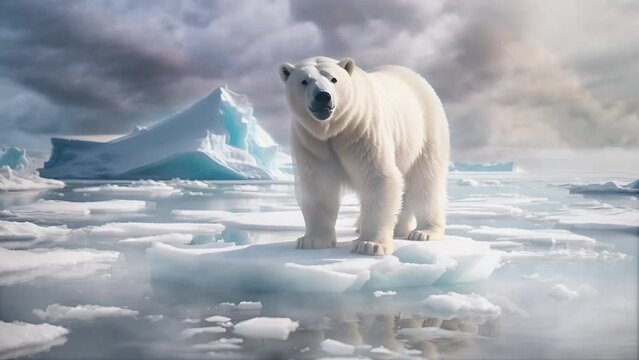 polar bear global warming environmental background