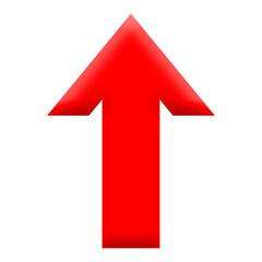 Fototapeta premium red arrow isolated on white