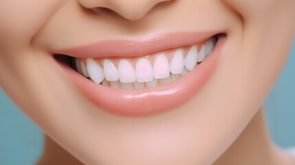 Obraz premium Dentist Examining Woman's Perfect White Smile.