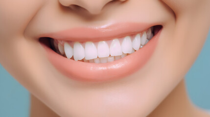 Obraz premium Dentist Examining Woman's Perfect White Smile.