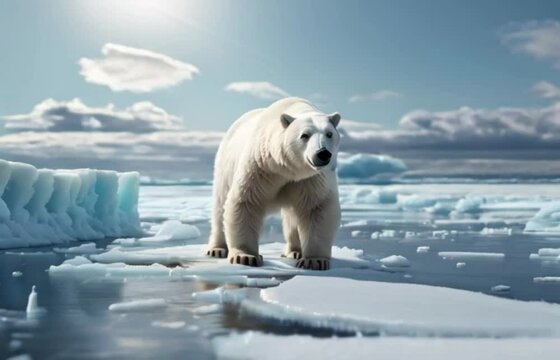polar bear global warming environmental background