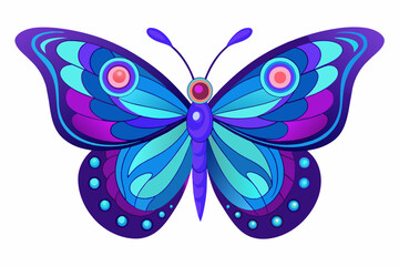 blue and purple butterfly