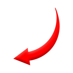 Red down arrow